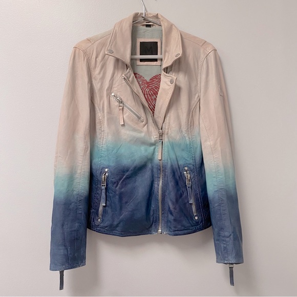 Mauritius Jackets & Blazers - Mauritius Dip Dyed Leather Jacket Size L
